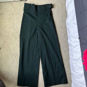 Zara emerald green wide leg trousers